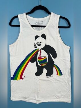 Y2K RIOT SOCIETY GRAPHIC TANK  UNISEX SIZE SMALL